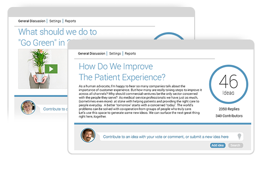 Run multiple idea discussions simultaneously inside your Intranet