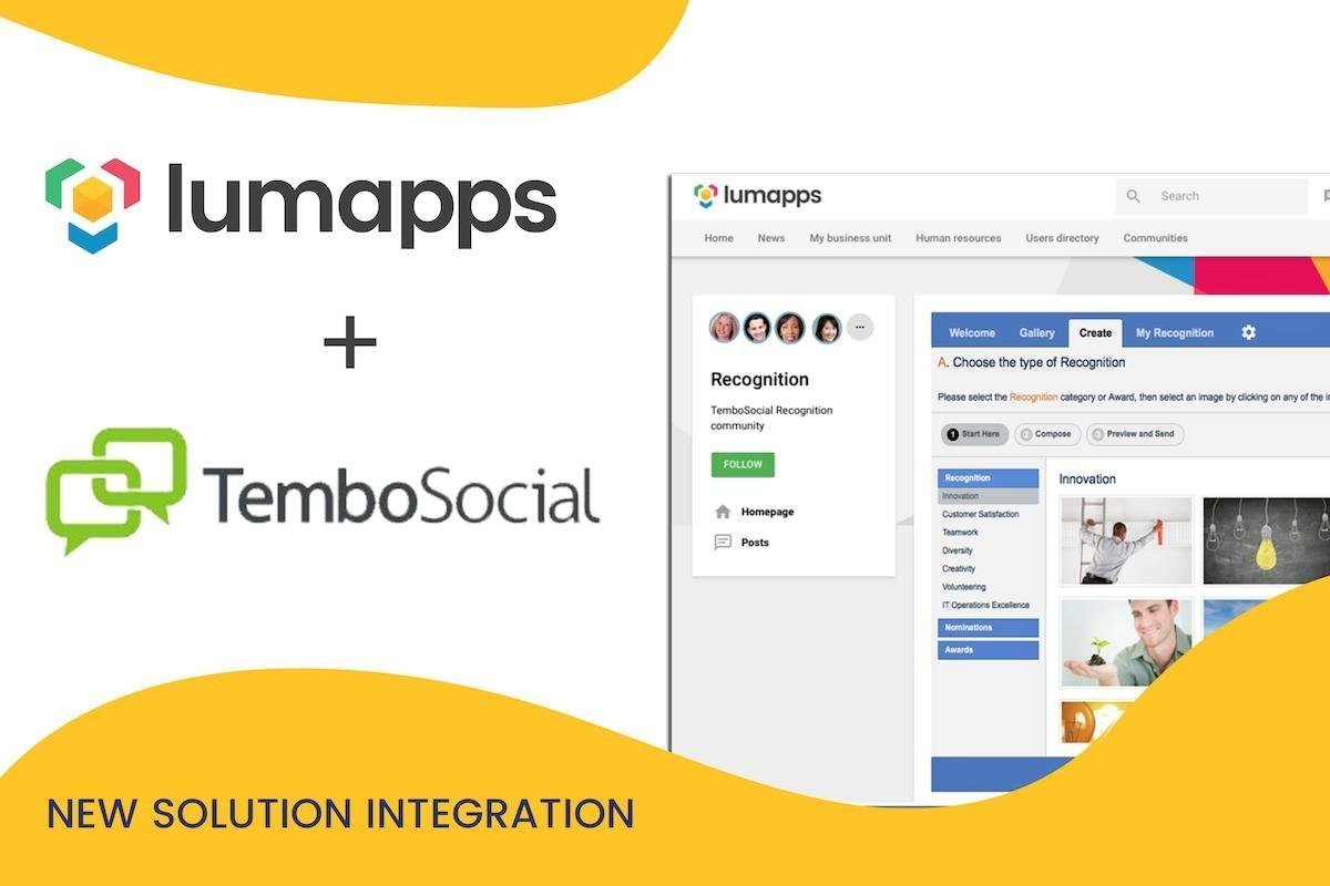 LumApps unveils new integration with TemboSocial